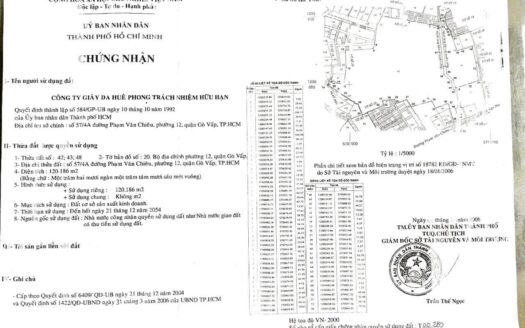 CHUYỂN NHƯỢNG 12. HA KHUÔN ĐẤT LÀM DỰ ÁN CHUNG CƯ TP. HCM