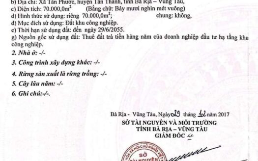11ha Cảng Bàn Thạch Tân Thành BR Vũng Tàu 200 tỷ